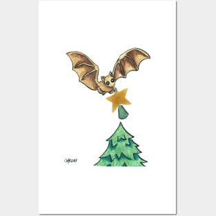 2013 Holiday ATC 8 - Bat and Christmas Star Posters and Art